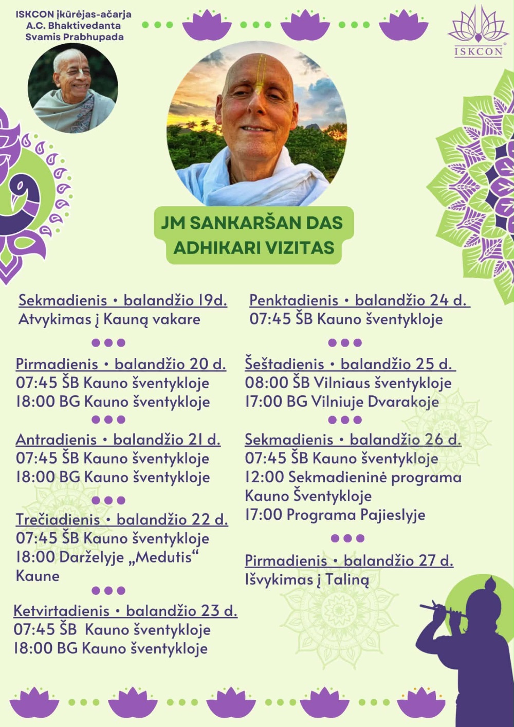 JM Sankaršan das Adhikari vizito Lietuvoje grafikas