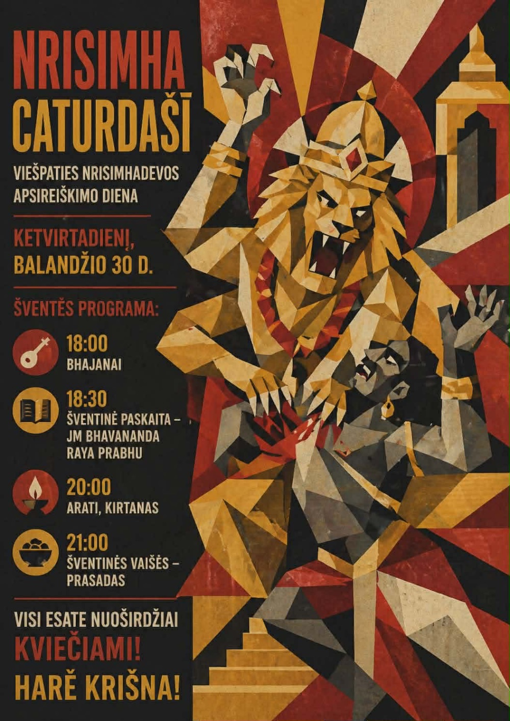 Nrsimha Čaturdaši - Viešpaties Nrisinhadevos atėmimo diena