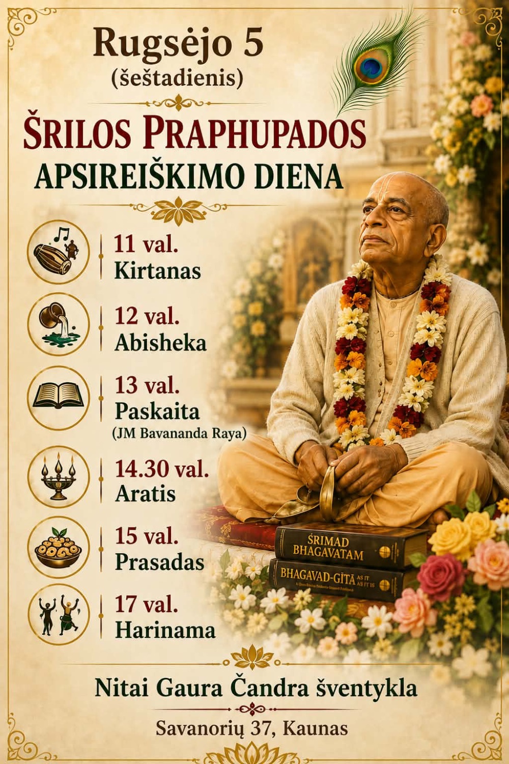 Šrilos Prabhupados apsireiškimo diena!